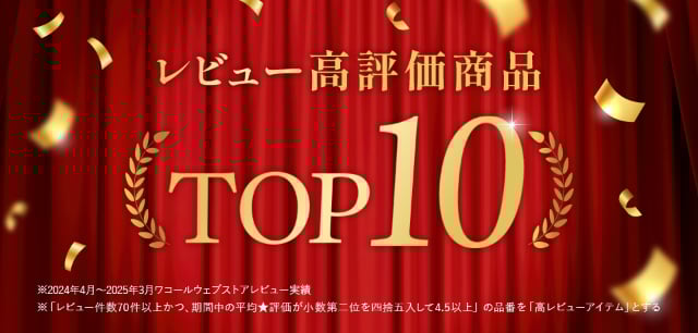 レビュー高評価商品　TOP10