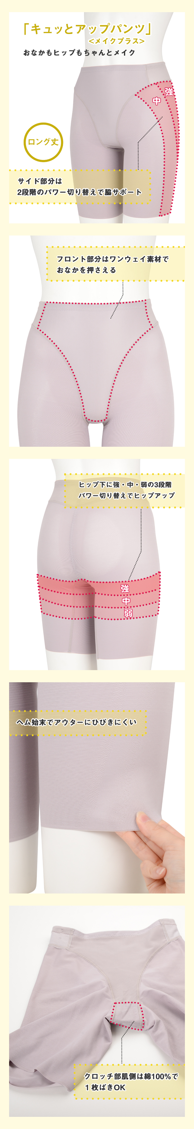 キュッとアップパンツ メイクプラス 機能説明