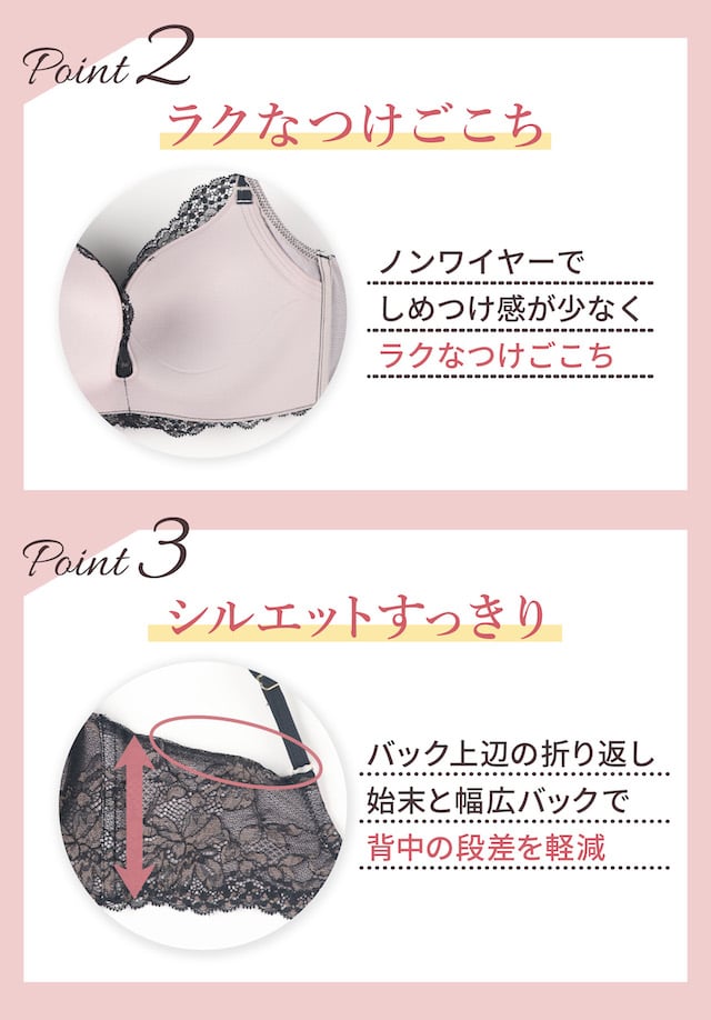 ラクなつけごこち シルエットすっきり