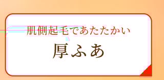 肌側起毛であたたかい 厚ふあ