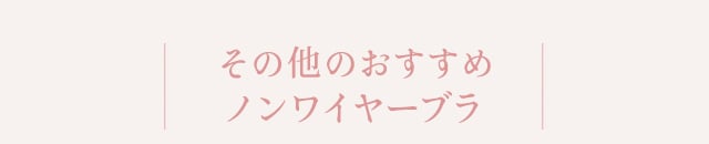 その他のおすすめ　ノンワイヤーブラ