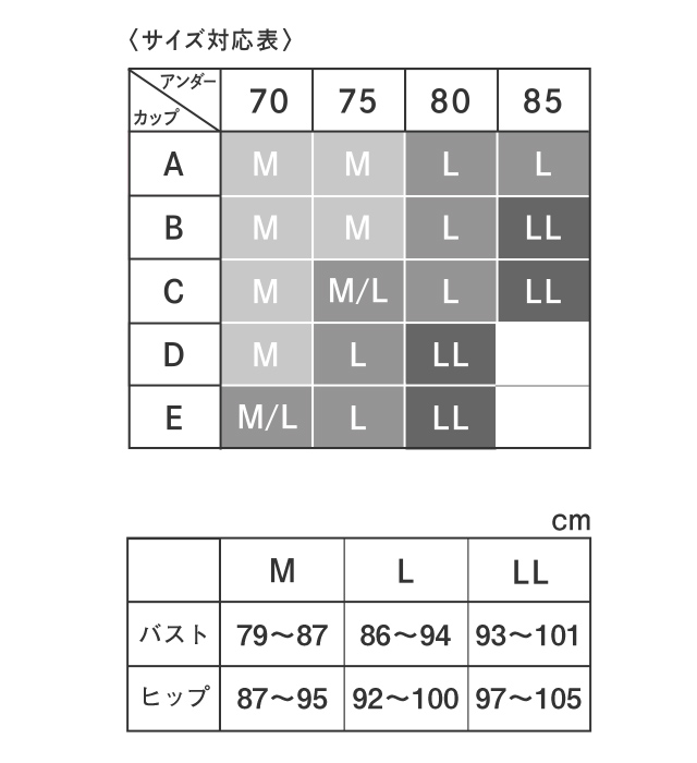 サイズ対応表