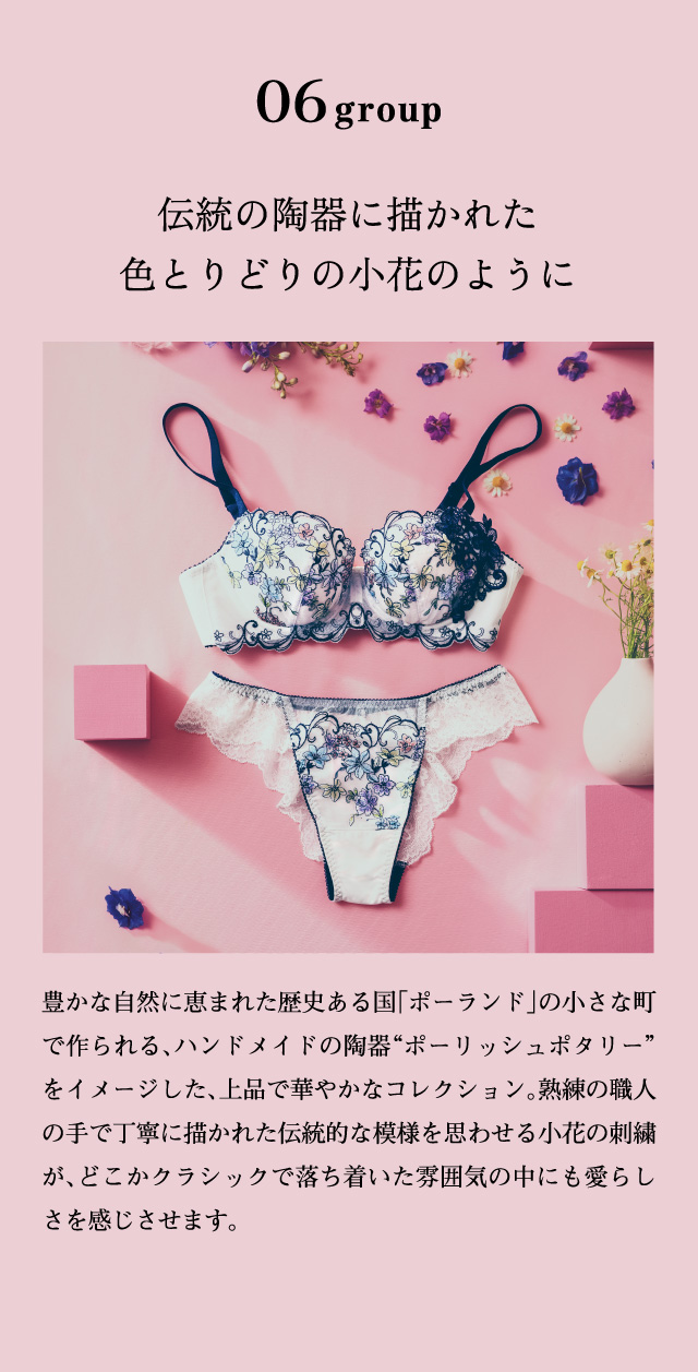 06roup 伝統の陶器に描かれた色とりどりの小花のように