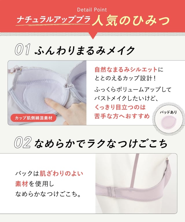 ナチュラルアップブラ 人気のひみつ KB3000