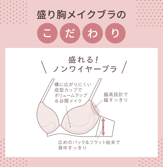 ウイング フフ HB3200 盛り胸メイクブラのこだわり