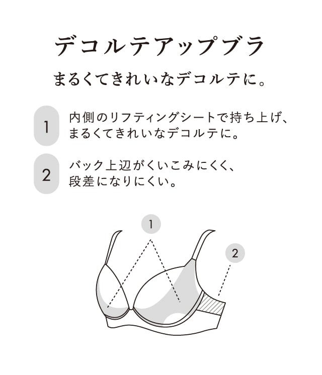 ワコール 【まるくてきれいなデコルテに】デコルテアップブラ 3 ワコール 【まるくてきれいなデコルテに】デコルテアップブラ 3