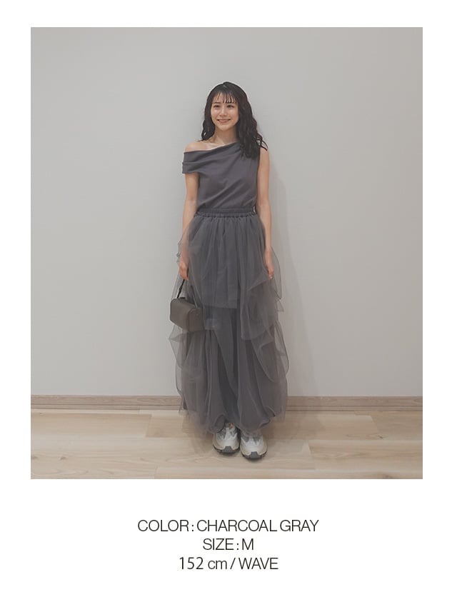 JCX263 COLOR CHARCOAL GRAY SIZE M 152cm WAVE