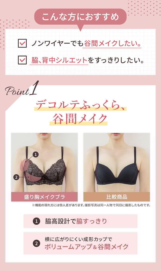 デコルテふっくら、谷間メイク