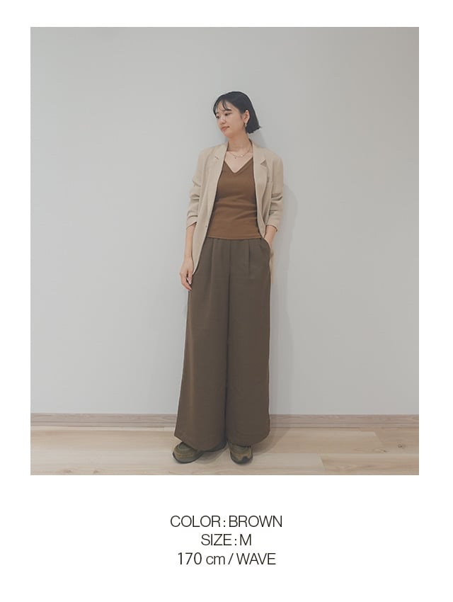 JCX151 COLOR BROWN SIZE M 167cm WAVE