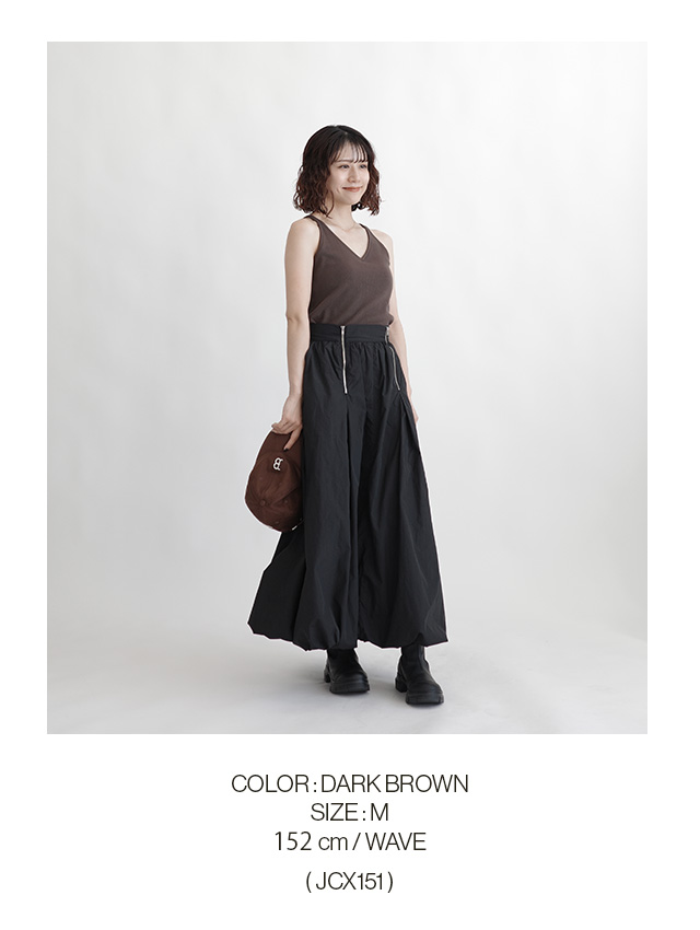 JCX151 COLOR DARK BROWN SIZE M 152cm WAVE
