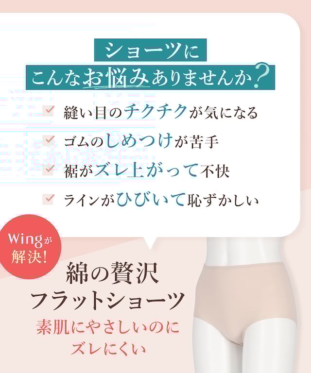 綿の贅沢フラットショーツ