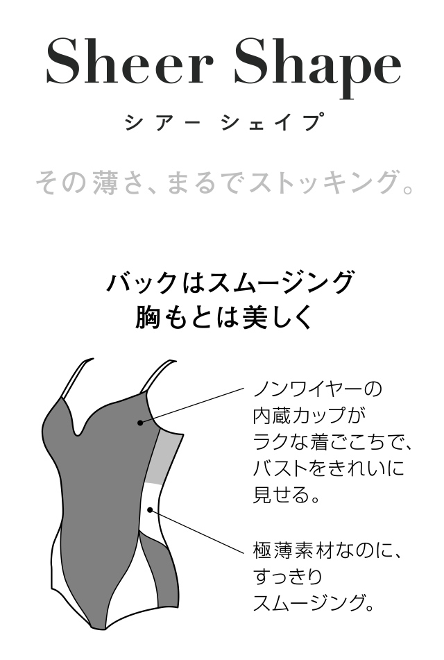 バックはスムージング 胸もとは美しく