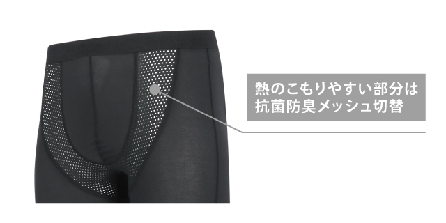 抗菌防臭メッシュ切替