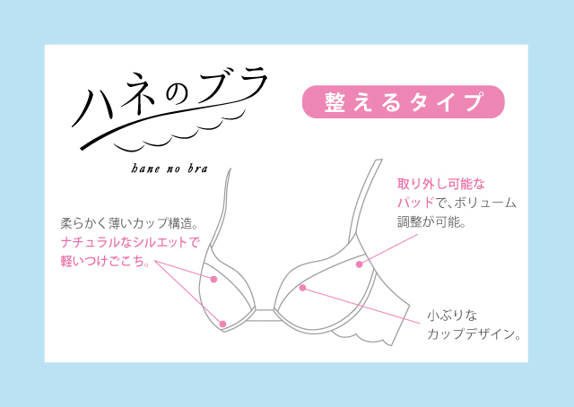 ハネのブラ 整えるタイプ 機能説明