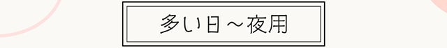 多い日〜夜用