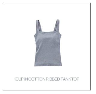 CUP IN COTTON RIBBED TANTOP