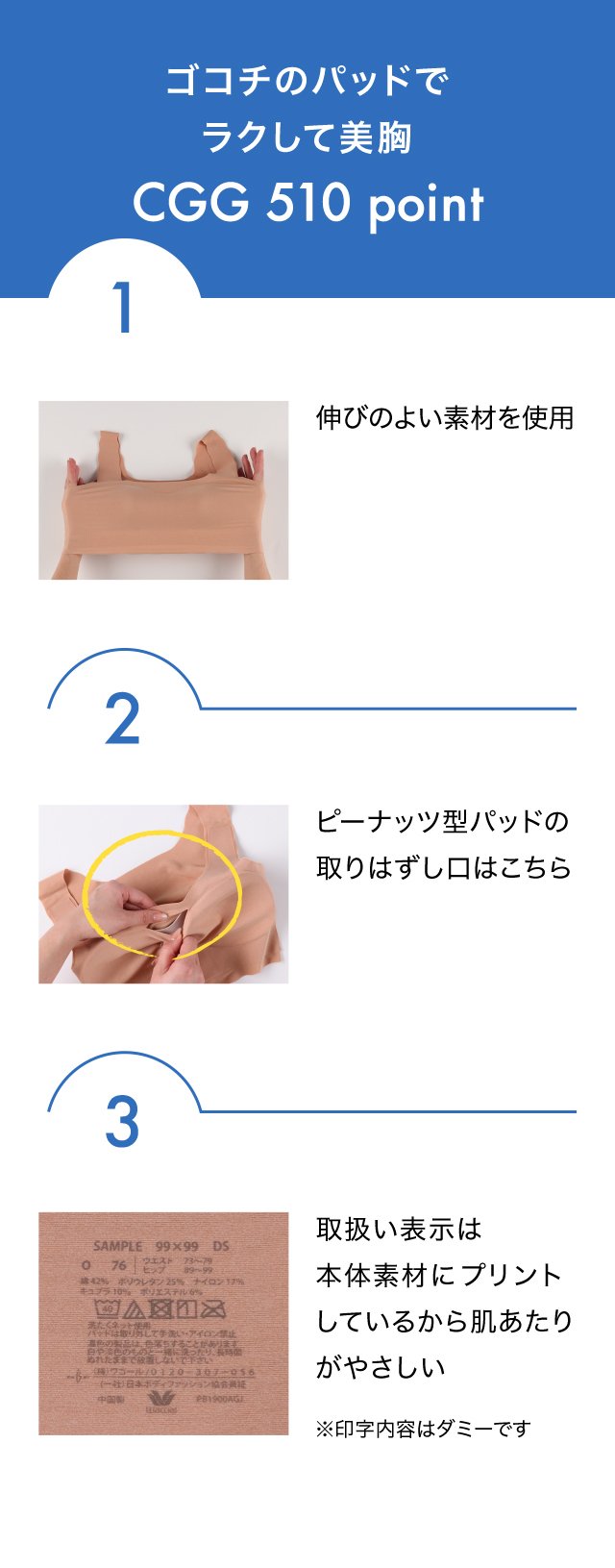 ゴコチのパッドでラクして美胸 CGG510 point