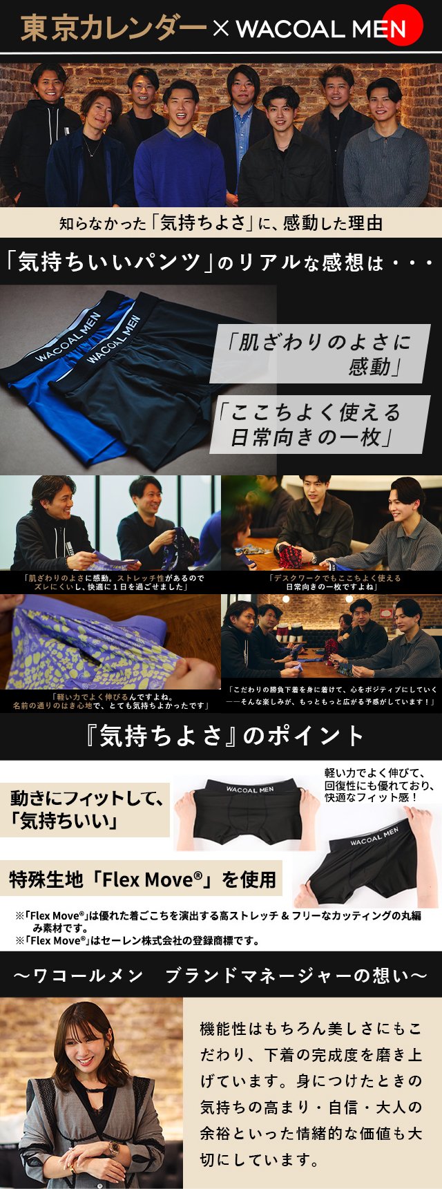 東京カレンダー×ワコールメン