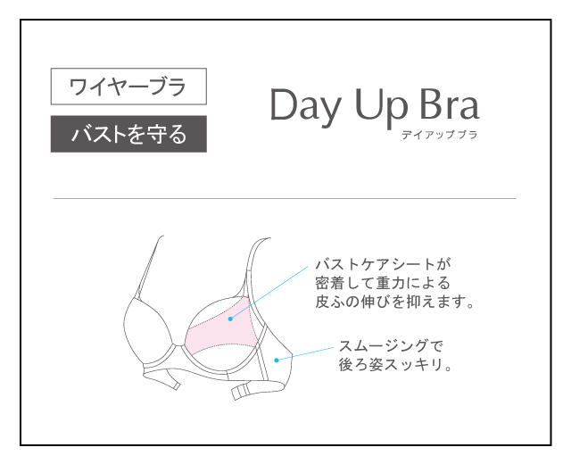 ワイヤーブラ バストを守る DayUpBra 機能説明