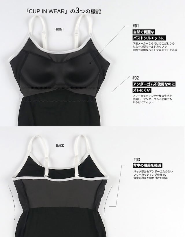 CUP IN WEAR 3つの機能