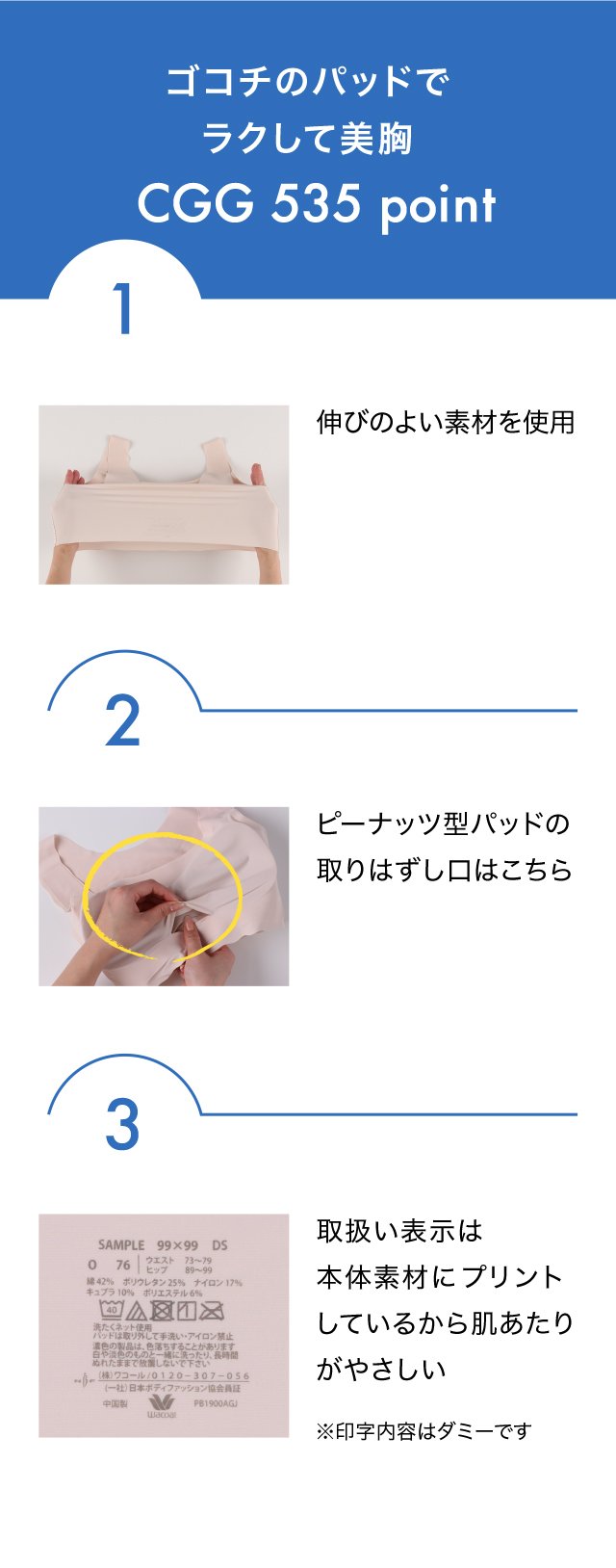 ゴコチのパッドでラクして美胸 CGG535point