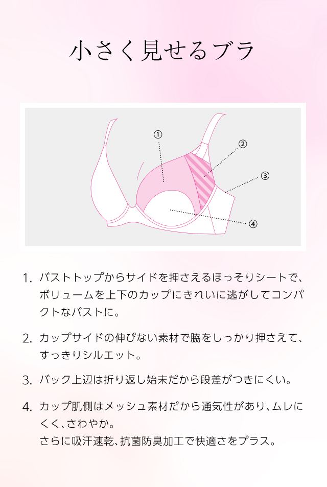 小さく見せるブラ 機能説明