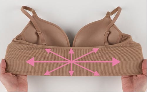 全方向にのびる、ほどよい厚みのリブ素材