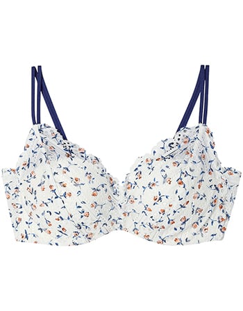 ウンナナクール　【よりムレにくく】364ブラ　レース　MADE WITH LIBERTY FABRIC