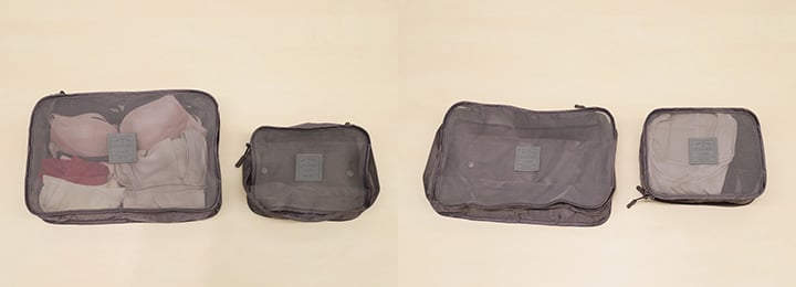 軽く丸めることができるので、きゅっとコンパクトに